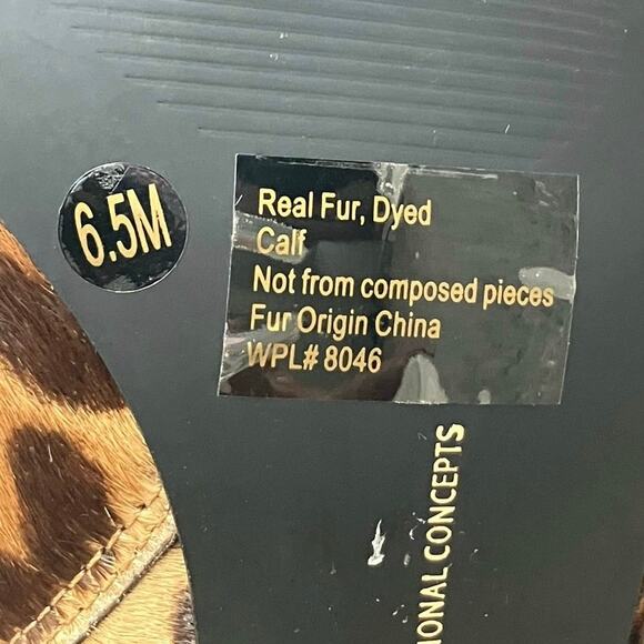 INC International Concepts Leopard Print Ankle Booties Size 6.5 - Picture 4 of 7